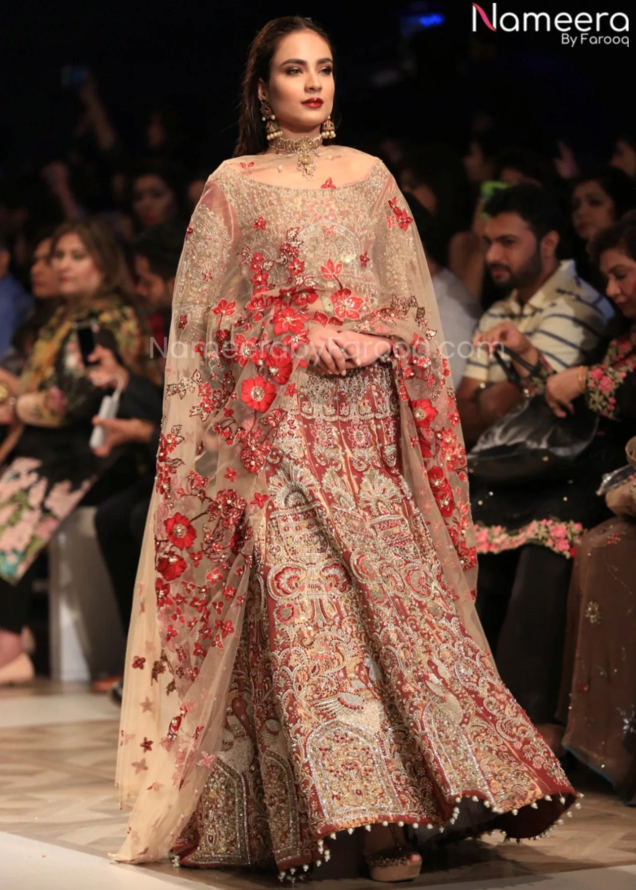 Designer Peach Lehenga Choli for Bridal Wear #BN806