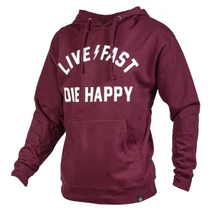 Die Happy Hooded Pullover - Maroon