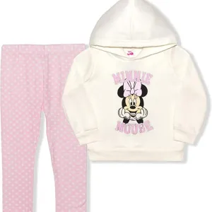 Disney Girl's 2-Piece Minnie Mouse Pullover Hoodie and Legging Set