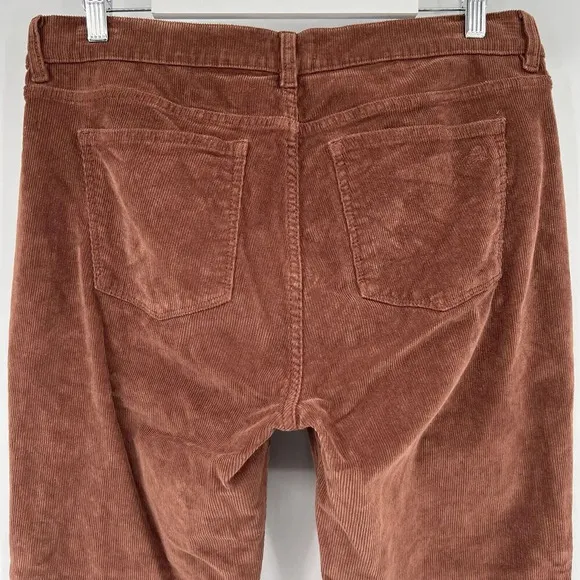 DL1961 Mara Mid Rise Ankle Straight Jeans Copper Brown Corduroy Women’s Size 32