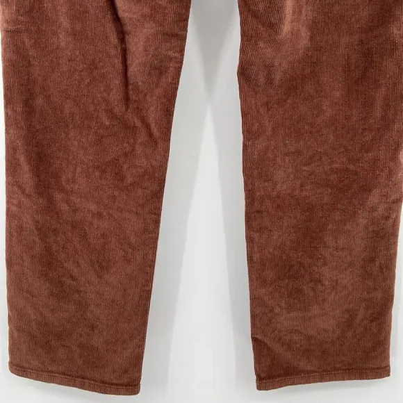 DL1961 Mara Mid Rise Ankle Straight Jeans Copper Brown Corduroy Women’s Size 32