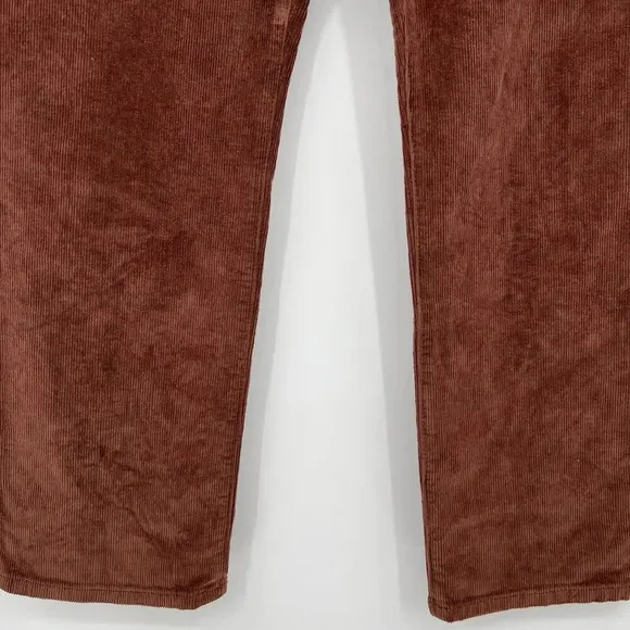 DL1961 Mara Mid Rise Ankle Straight Jeans Copper Brown Corduroy Women’s Size 32
