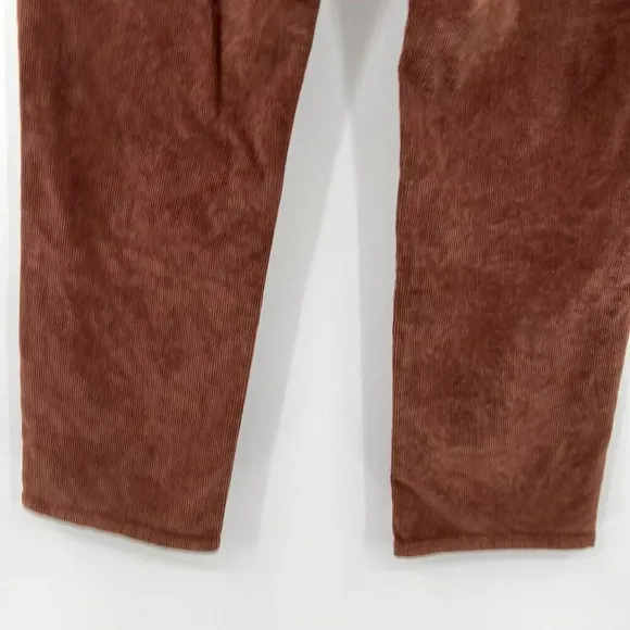 DL1961 Mara Mid Rise Ankle Straight Jeans Copper Brown Corduroy Women’s Size 32