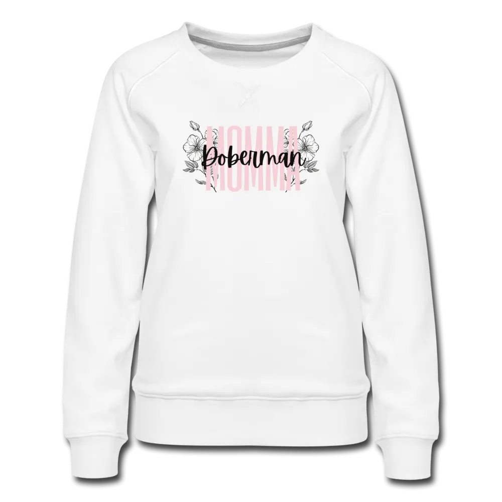 Doberman Momma Floral Women’s Premium Sweatshirt