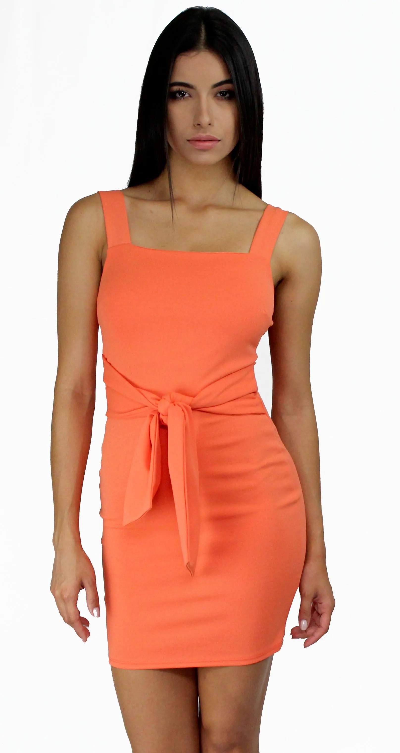 Don't Tell 'Em Orange Bodycon Dress