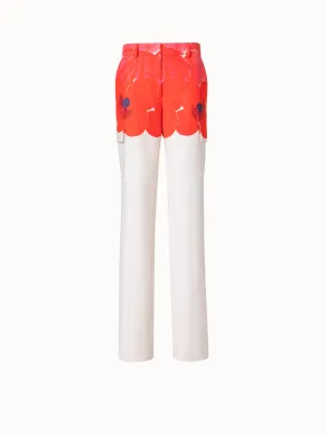 Double-Face Cargo Pant with Poppy Print
