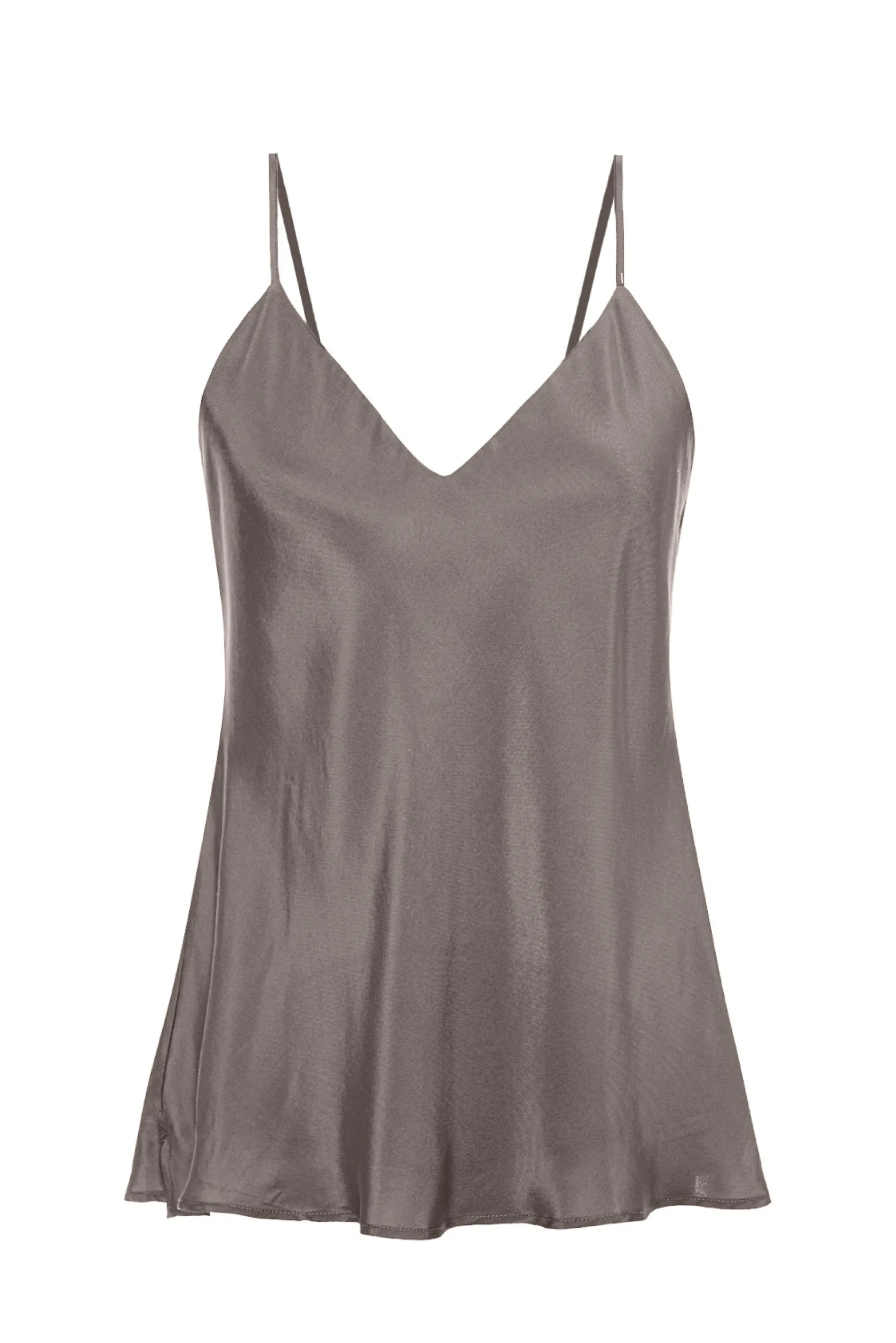 Double Silk Solid Cami Taupe