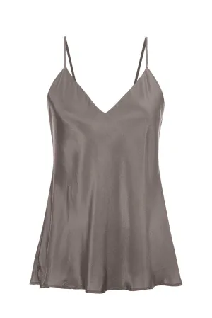 Double Silk Solid Cami Taupe