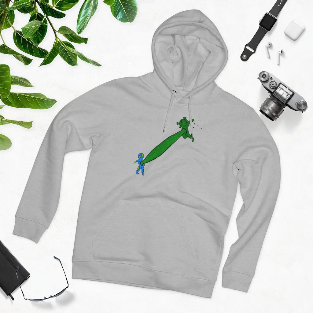 Earth versus Corona virus 85% organic cotton unisex cruiser hoodie