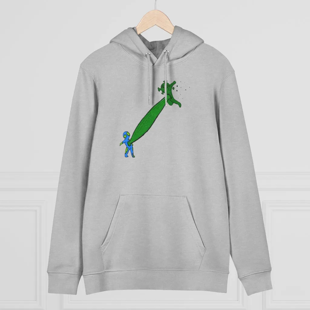 Earth versus Corona virus 85% organic cotton unisex cruiser hoodie