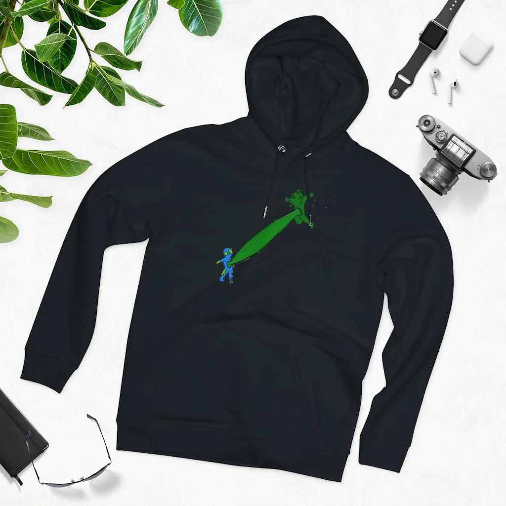 Earth versus Corona virus 85% organic cotton unisex cruiser hoodie