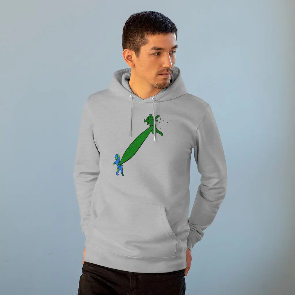 Earth versus Corona virus 85% organic cotton unisex cruiser hoodie