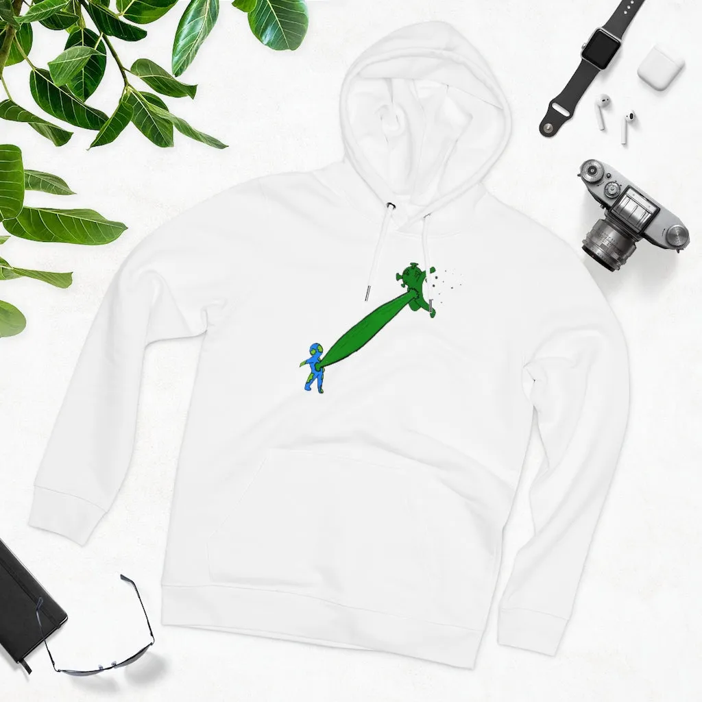 Earth versus Corona virus 85% organic cotton unisex cruiser hoodie
