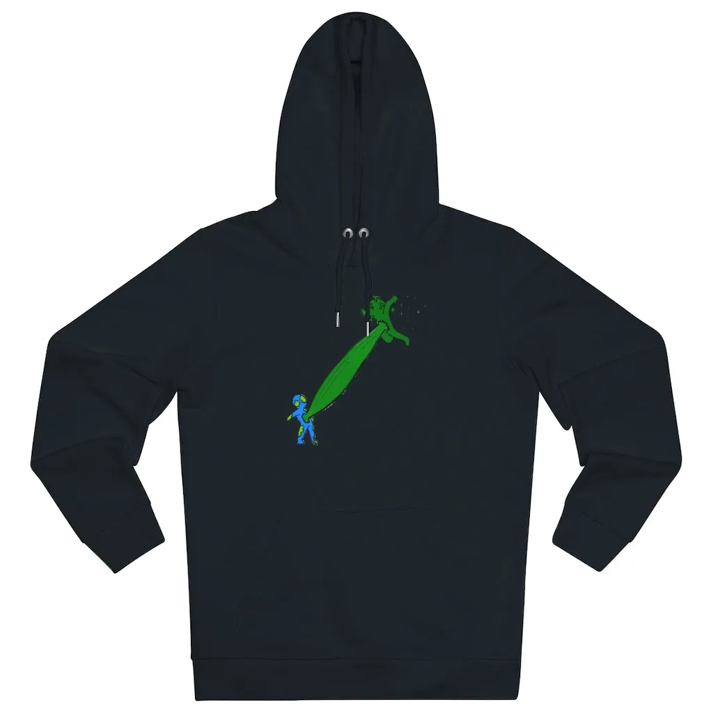 Earth versus Corona virus 85% organic cotton unisex cruiser hoodie