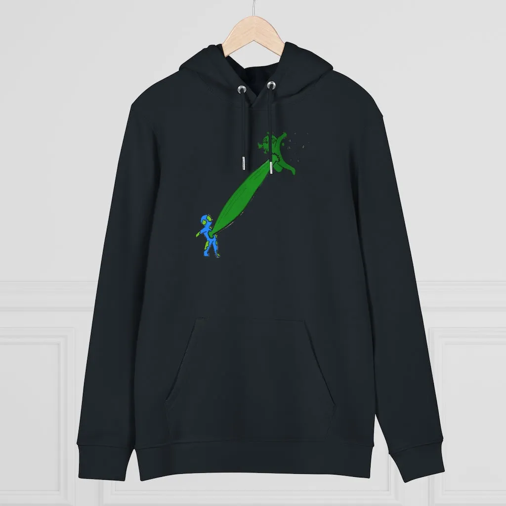 Earth versus Corona virus 85% organic cotton unisex cruiser hoodie