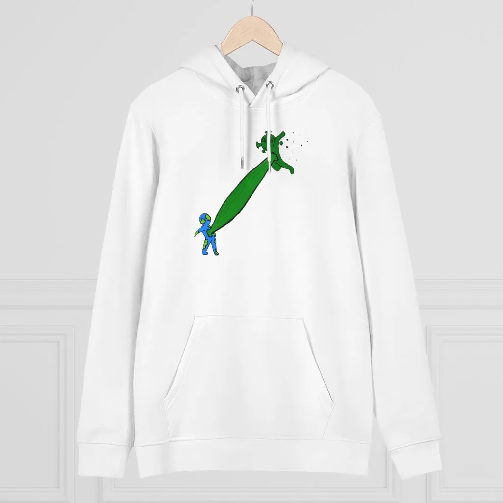 Earth versus Corona virus 85% organic cotton unisex cruiser hoodie
