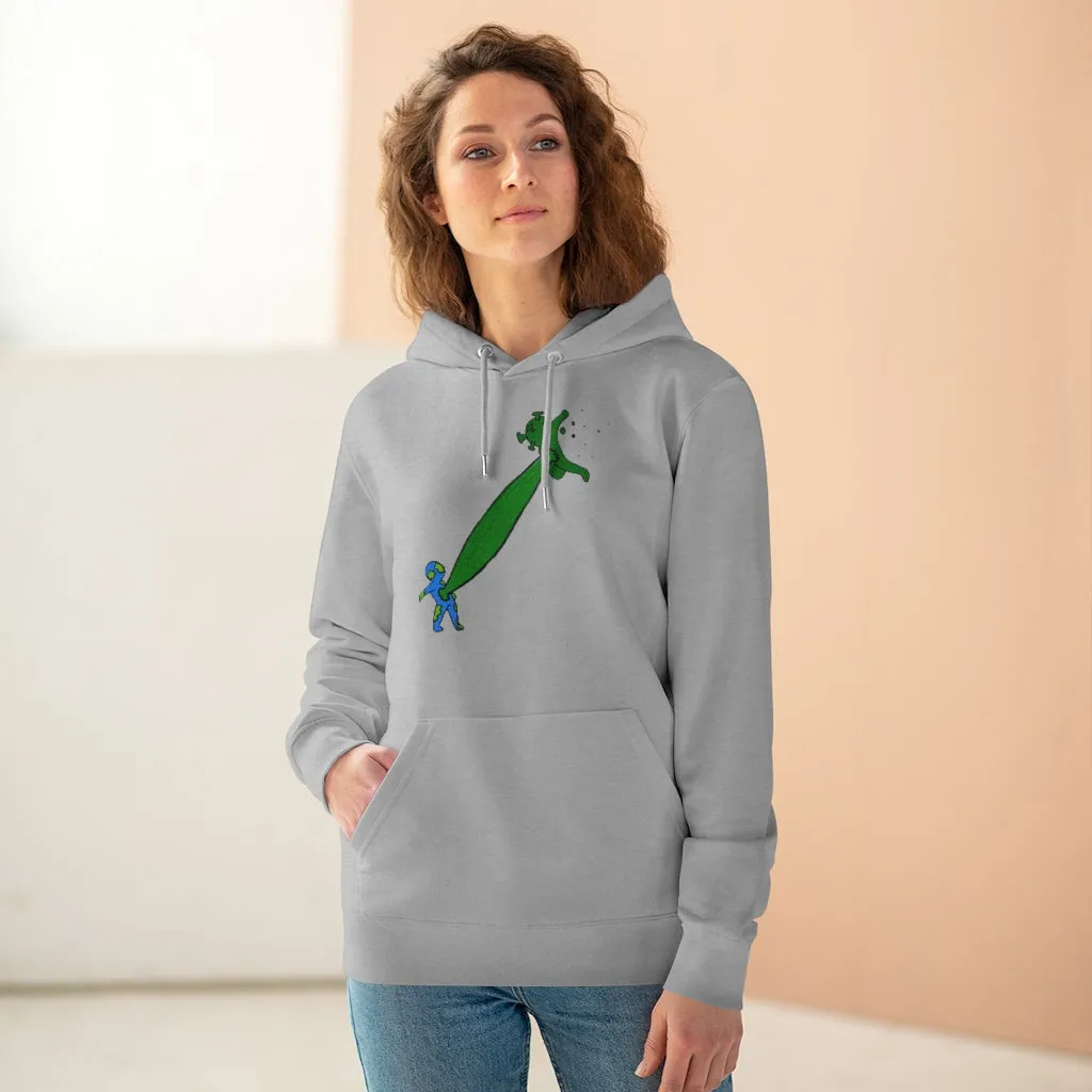 Earth versus Corona virus 85% organic cotton unisex cruiser hoodie