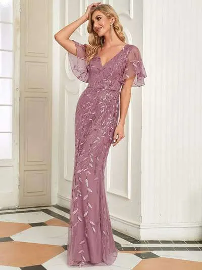 Eliza plus size event dress in dusky rose s24 Express NZ wide