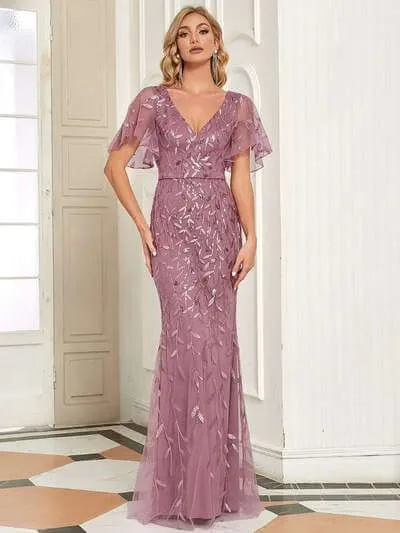 Eliza plus size event dress in dusky rose s24 Express NZ wide