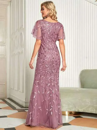 Eliza plus size event dress in dusky rose s24 Express NZ wide