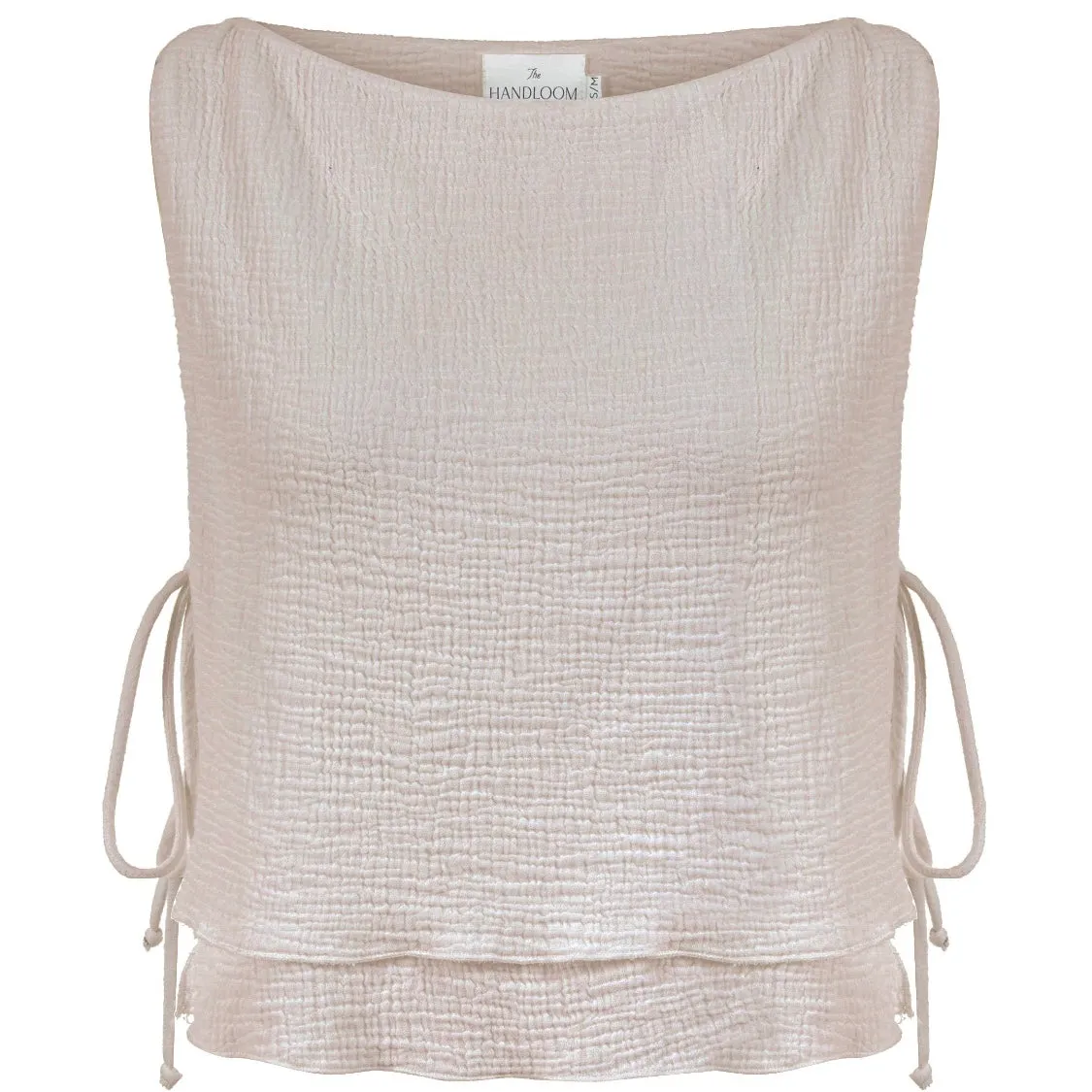 Elle Side Ties Top Oatmeal