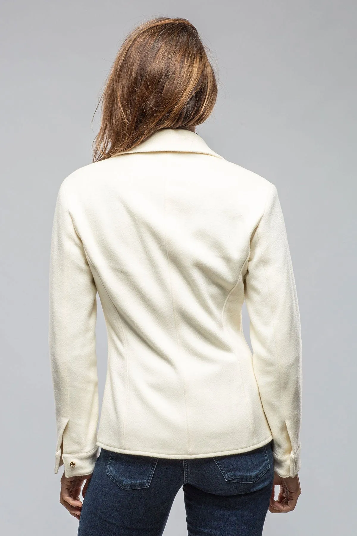 Eloise Virgin Wool Shirt Jacket In White