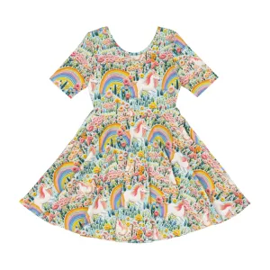 Embroidered Unicorns Mabel Waisted Dress