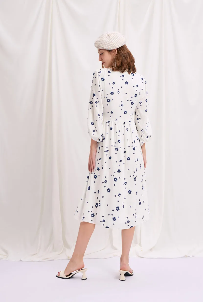 Emilee Dress- Ivory Print