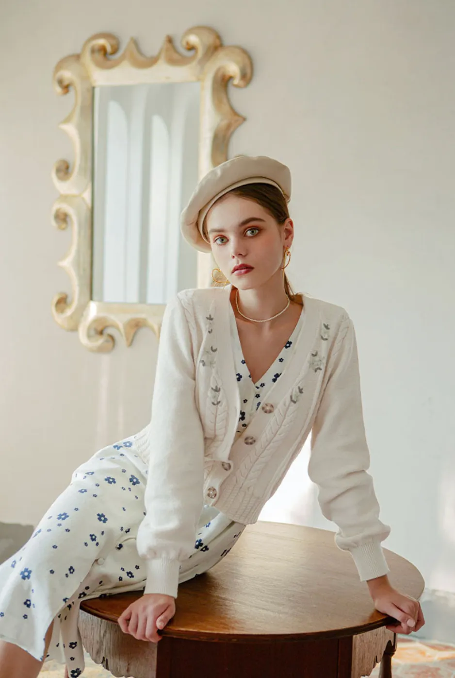 Emilee Dress- Ivory Print