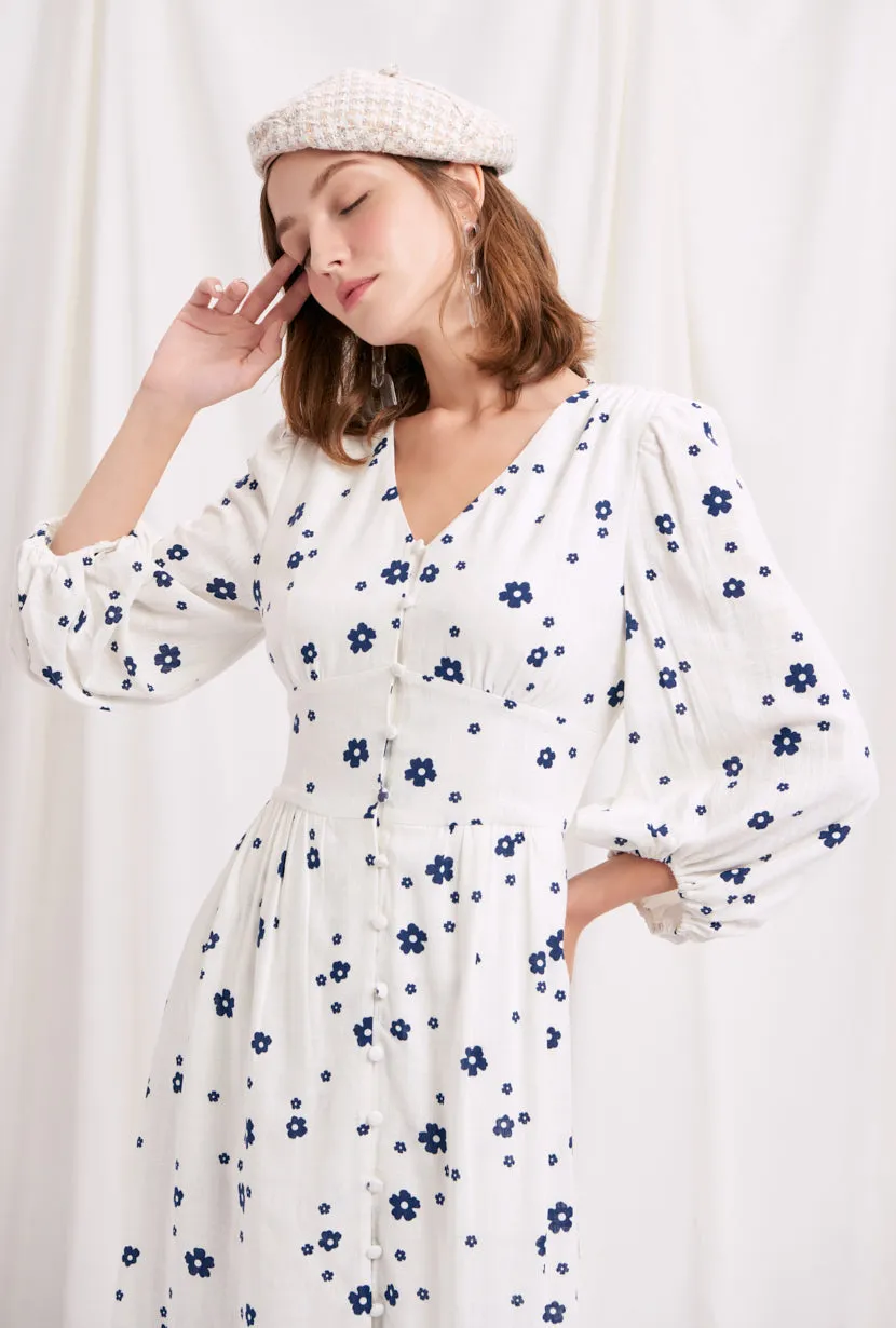 Emilee Dress- Ivory Print