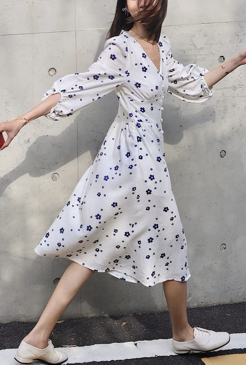 Emilee Dress- Ivory Print