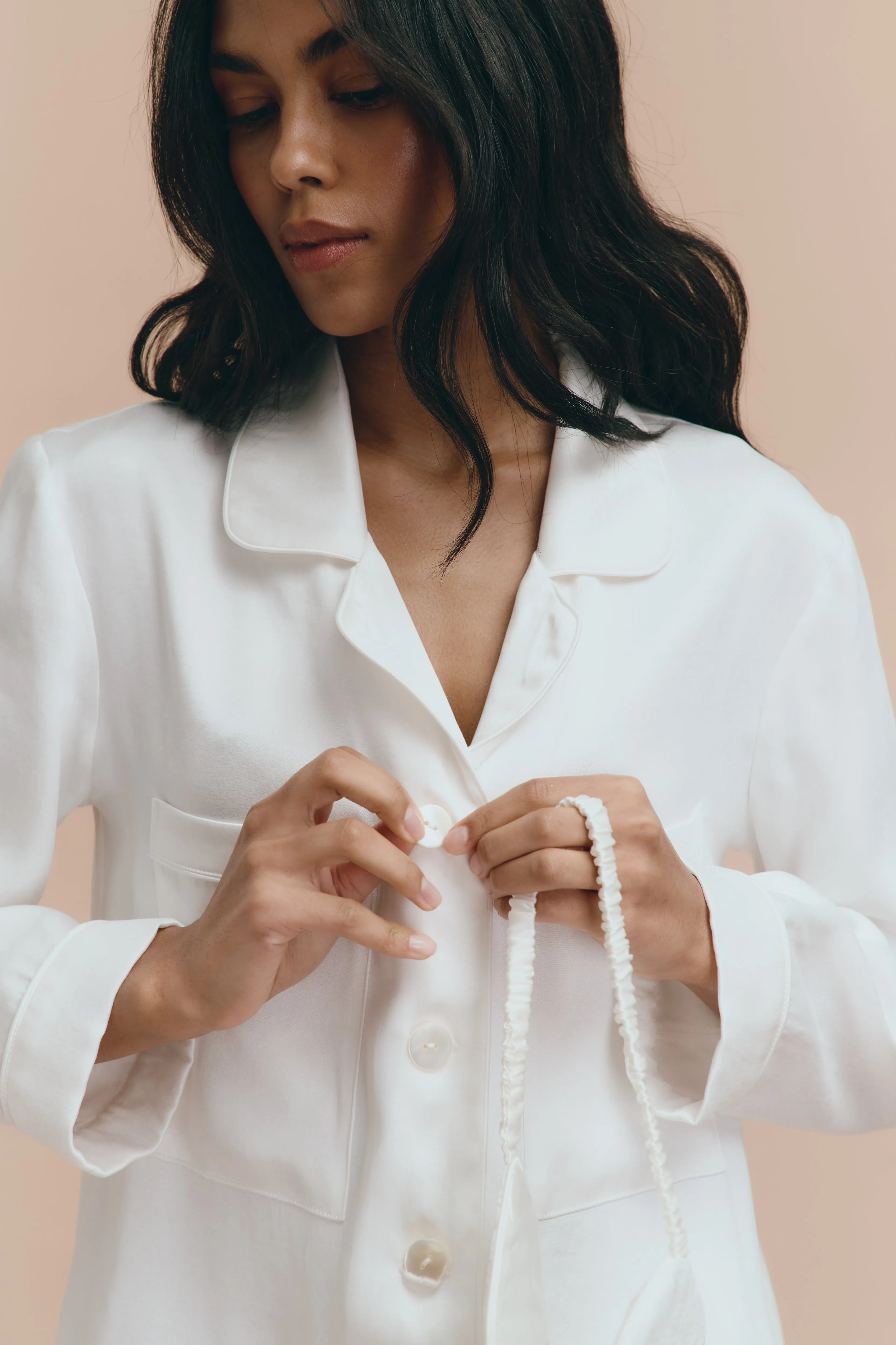 Emily pjs - Off white with pants