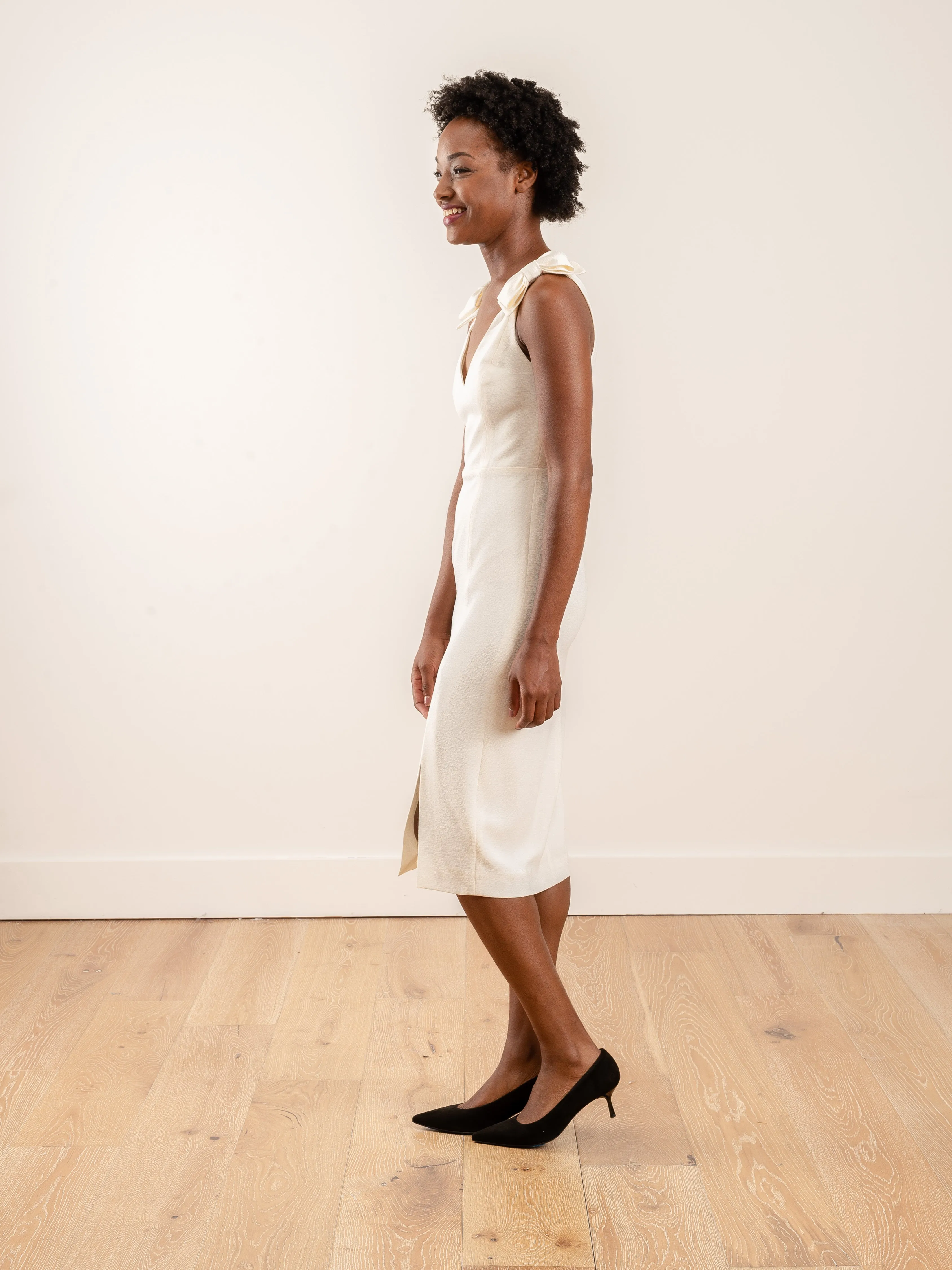 espionage bow dress - pearl