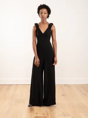 espionage bow jumpsuit - black