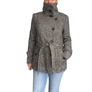 ESPRIT Outerwear Coat Wool Tweed Pattern Gary