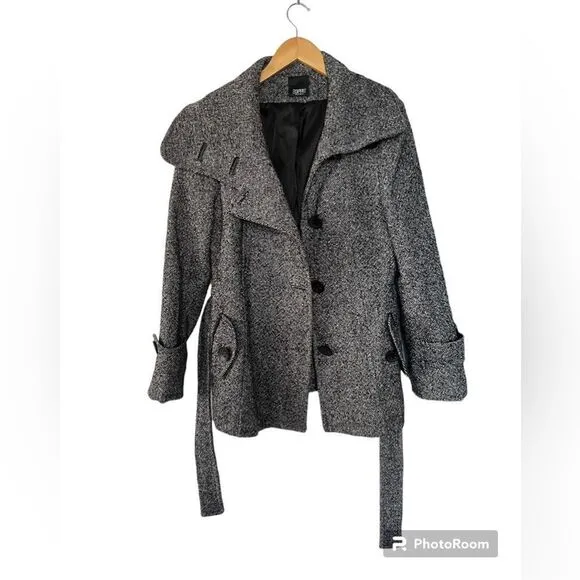 ESPRIT Outerwear Coat Wool Tweed Pattern Gary