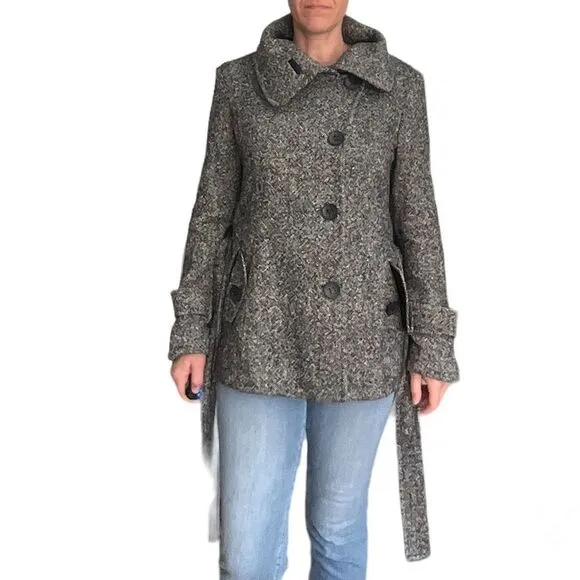 ESPRIT Outerwear Coat Wool Tweed Pattern Gary