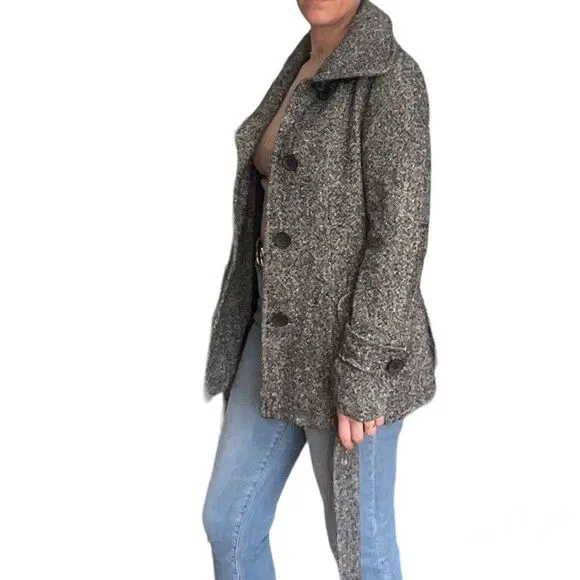 ESPRIT Outerwear Coat Wool Tweed Pattern Gary