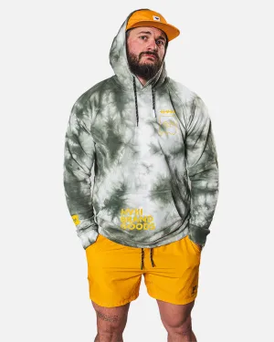ESSENTIALS - HOODIE - TIE DYE GREEN