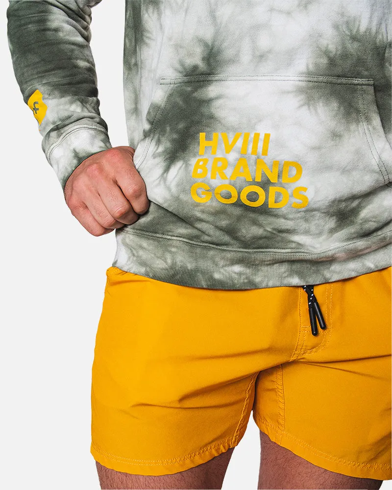 ESSENTIALS - HOODIE - TIE DYE GREEN