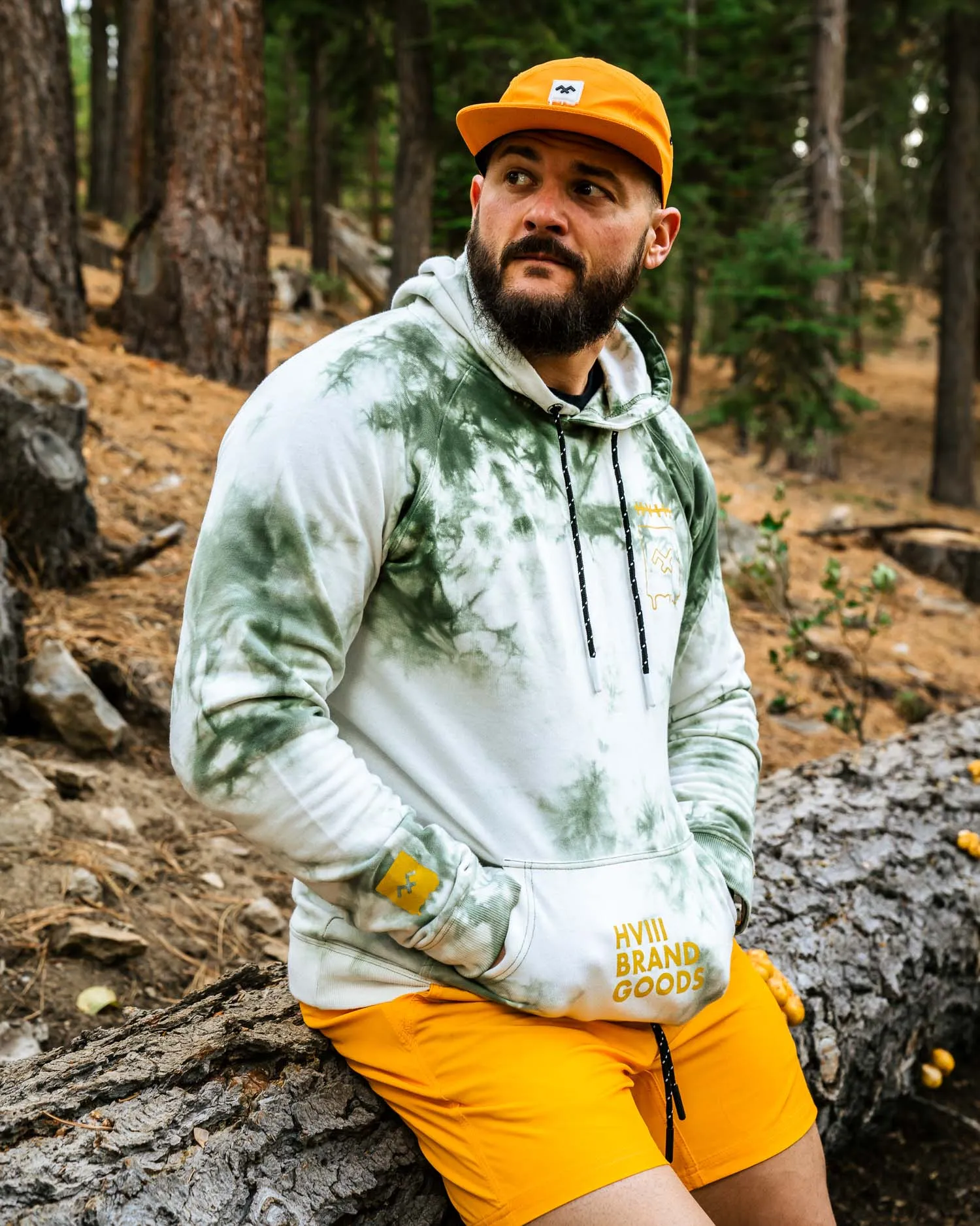 ESSENTIALS - HOODIE - TIE DYE GREEN