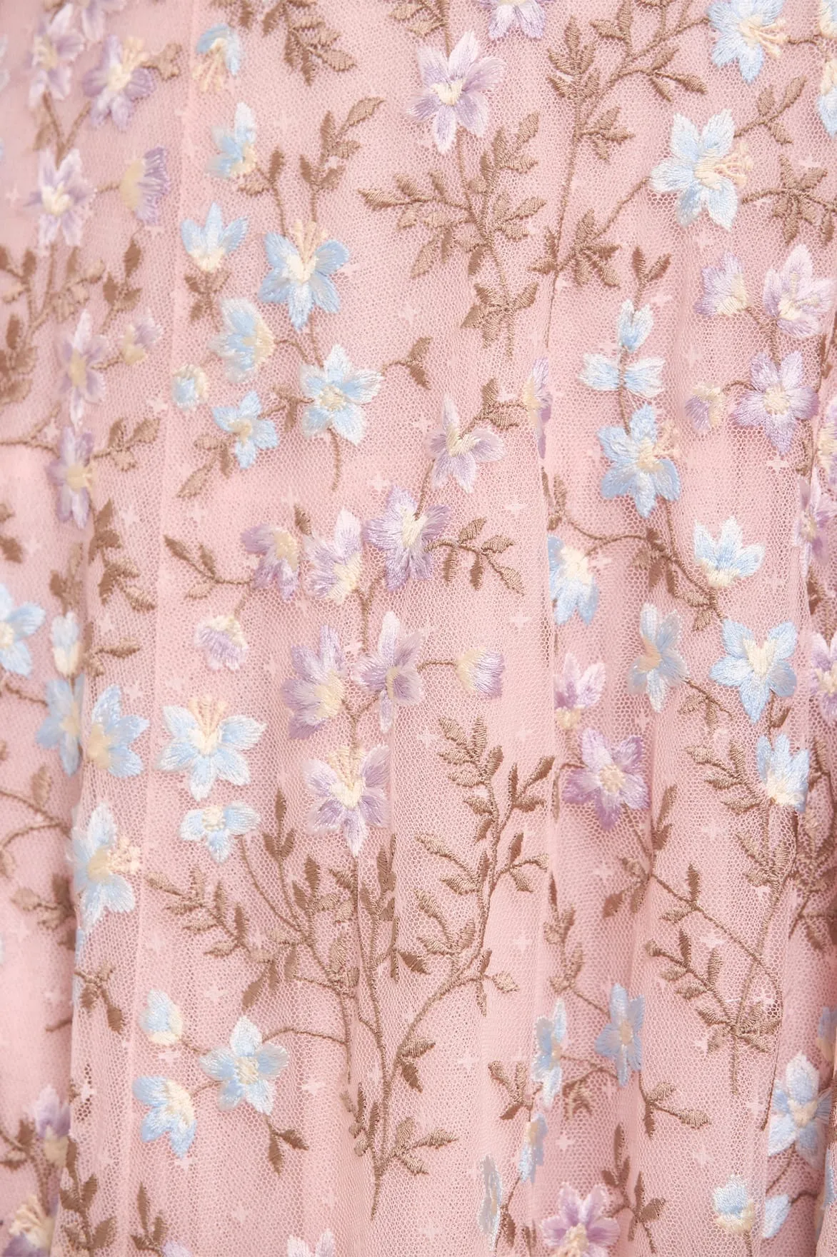 Everett Bloom Round Neck Ankle Gown