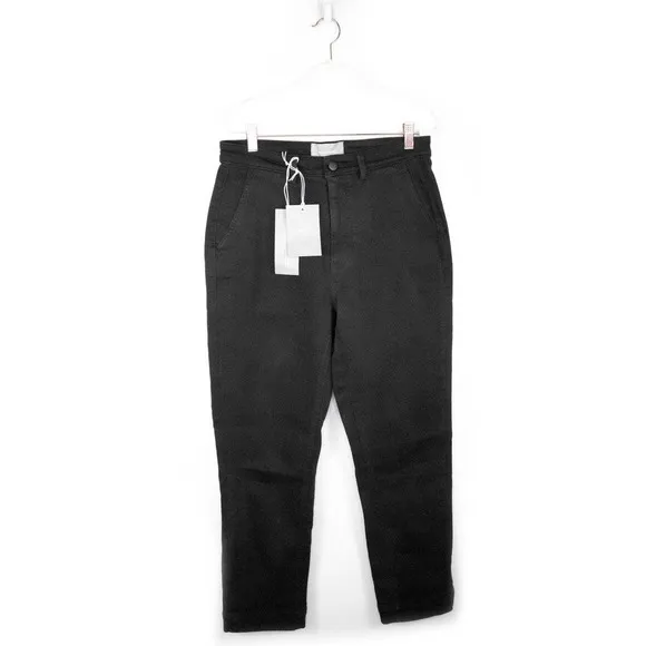 Everlane Womens Black High Waisted Slim Straight Leg Crop Jeans Pants Size 8