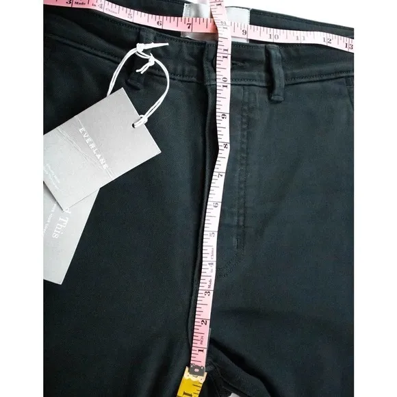 Everlane Womens Black High Waisted Slim Straight Leg Crop Jeans Pants Size 8