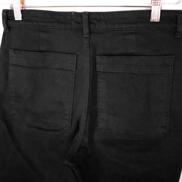 Everlane Womens Black High Waisted Slim Straight Leg Crop Jeans Pants Size 8