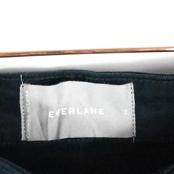 Everlane Womens Navy Blue High Waisted Slim Straight Leg Crop Pants Size 2 Denim