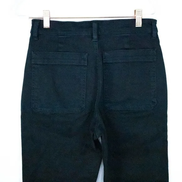 Everlane Womens Navy Blue High Waisted Slim Straight Leg Crop Pants Size 2 Denim