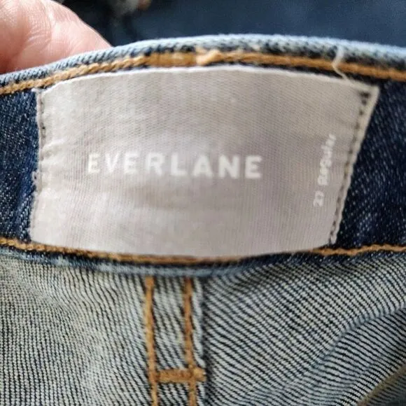 EVERLANE High Rise Straight Leg High Waisted Womens Denim Jeans Size 27