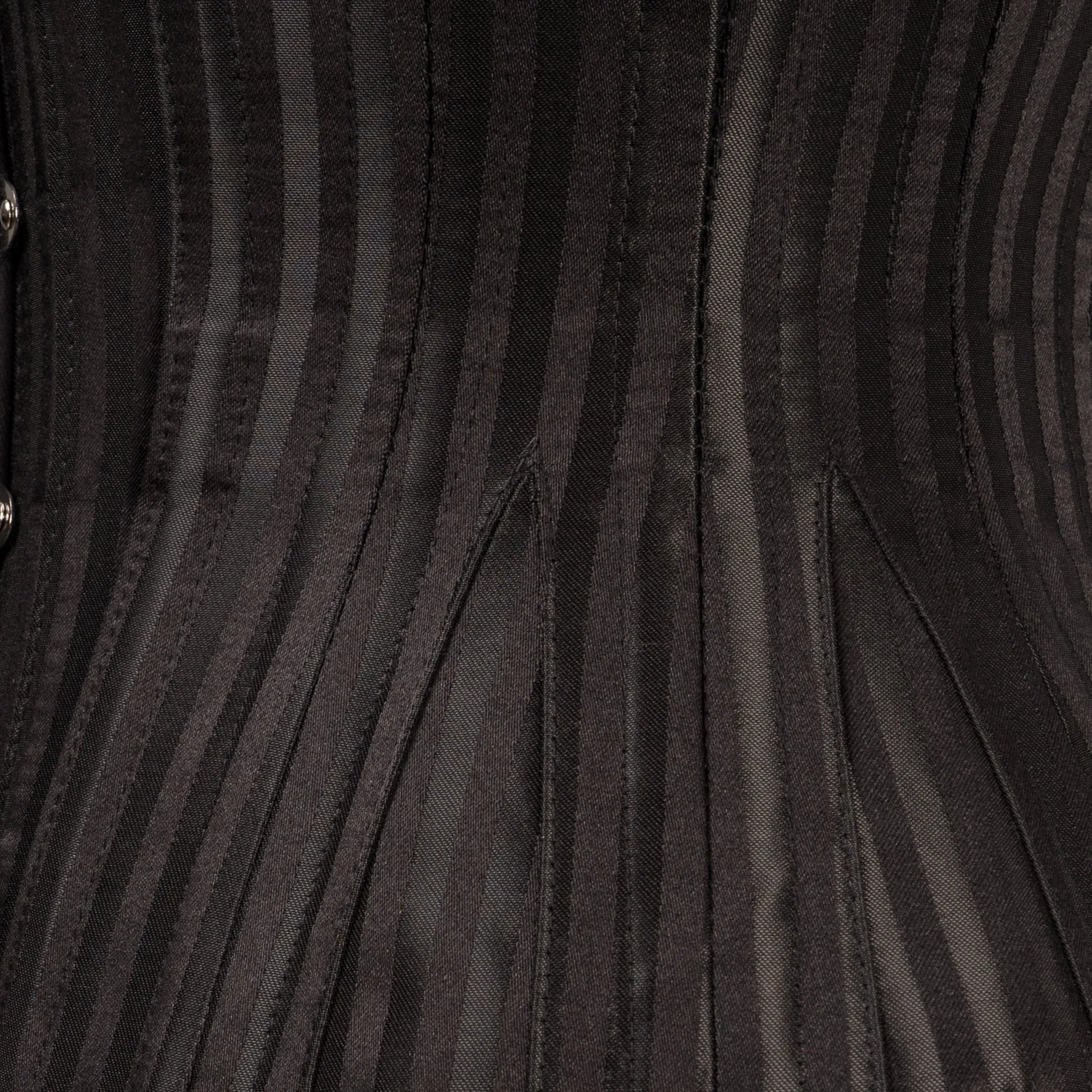 Expert Waist Training Black Striped Underbust With Gores