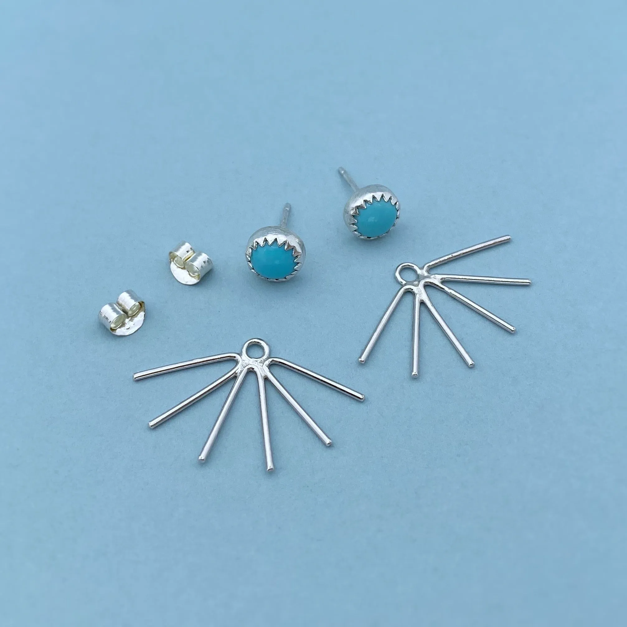 Fan Ear Jackets - Turquoise / Made to Order